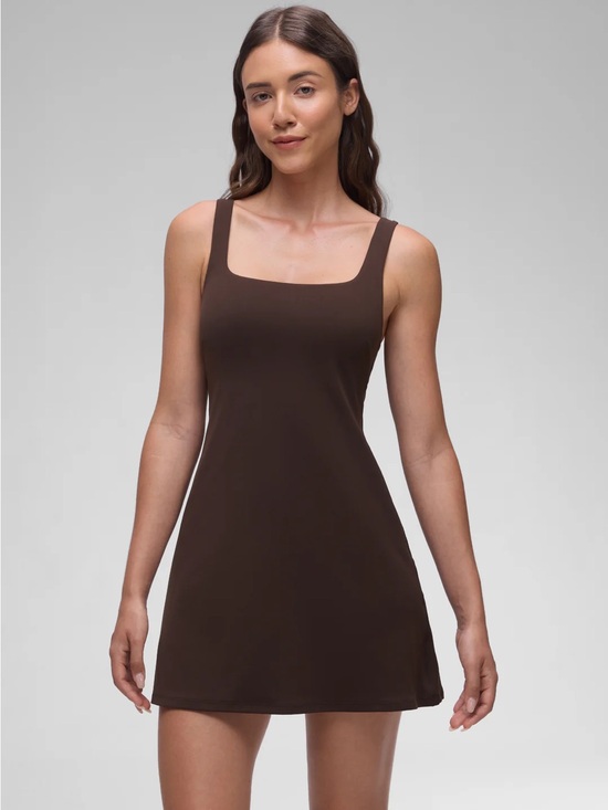 CRZ YOGA Dresses & Skirts - Butterluxe Square Neck Shelf Bra Dress